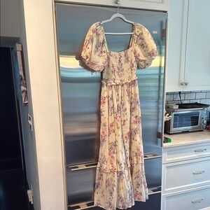NWT LoveShackFancy x Gap Floral Puff Sleeve Maxi Dress